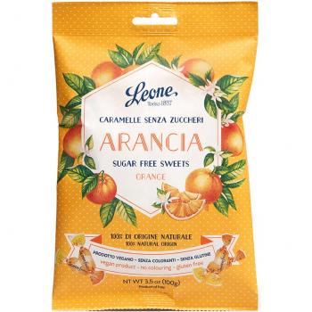 Leone Caramelle all'Arancia in sacchetto 100g senza zuccheri
