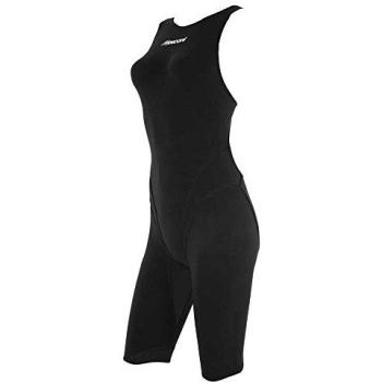 Mosconi Geep Med Open Back Competition Swimsuit (Black‑Red), for 10‑Year‑Old Girls