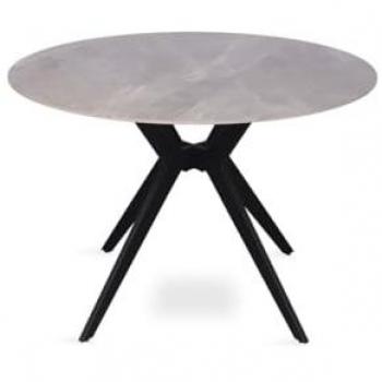 Table de salle à manger ARVENA – 110 cm – Pierre frittée – Design gris