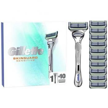 Precision Guard Men's Razor Set – 11 Blades, Fusion Handle, Trimmer