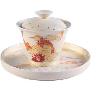 Milk Oolong Tea Ceramic Bowl with Lid 170ml