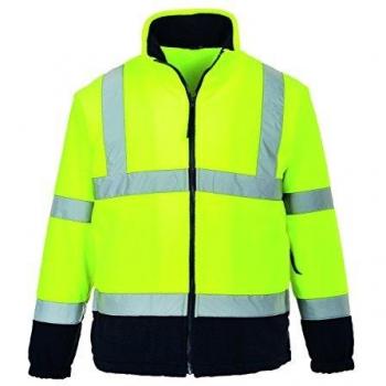 Portwest F301YNR4XL Hi-Vis Two Tone Fleece, 4X-Large, Yellow