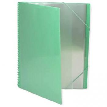 Carpeta de Polipropileno A4 con 60 Fundas Colores Pastel