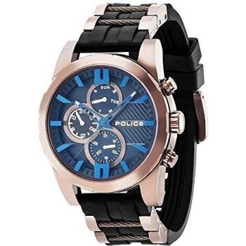POLICE Herren Multizifferblatt-Uhr mit Plastikarmband – Modell PL14541JSBN.02P