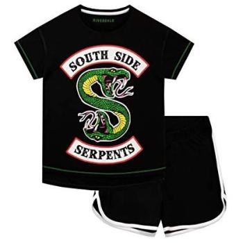 Serpentine Dreams Pajama Set – Riverdale, Black, Teen Size 14‑15