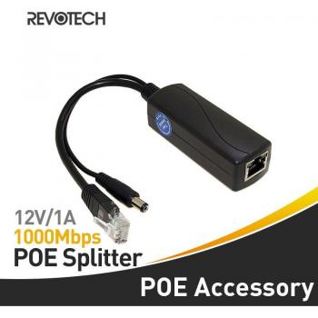 Separador PoE 12 V 1 A – Conector Cámara IP 5,5x2,1 mm
