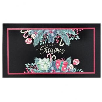 Tapis de bienvenue de Noël en caoutchouc recyclé, antidérapant – 40 × 70 cm