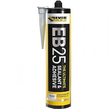 Everbuild EB25 The Ultimate Sealant and Adhesive Cartridge, Crystal Clear, 300 ml