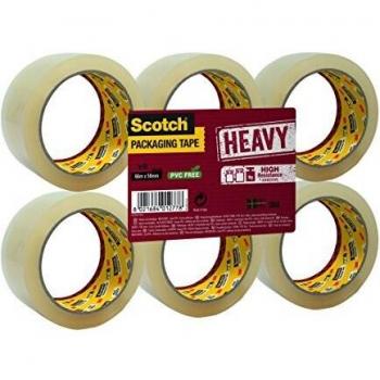 Scotch Heavy Packaging Tape High Resistance Hotmelt 50mmx66m Clear