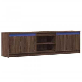 Moderner TV-Schrank Eiche Braun mit LED 180x34x50 cm