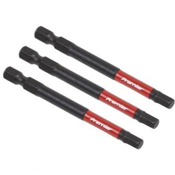 Sealey 3-Piece Hexagon Impact Screwdriver Bit Set (5mm x 75mm)