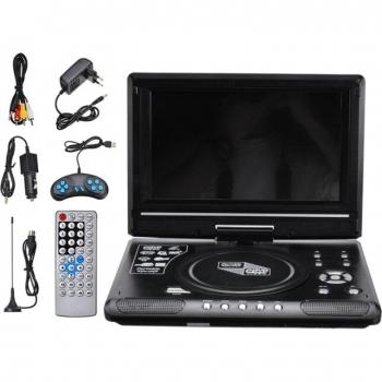 Reproductor de DVD Portátil con Radio FM y Pantalla 9.8