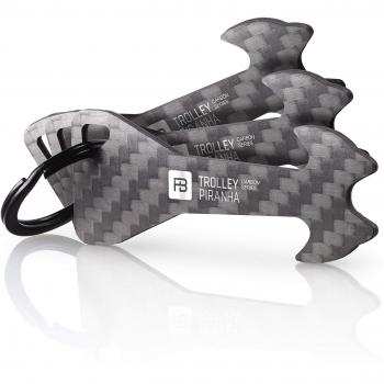 CARBON‑TRAVEL CAR: FABACH Piranha 3‑Stück Einkaufswagen‑Löser mit abziehbarem Chip