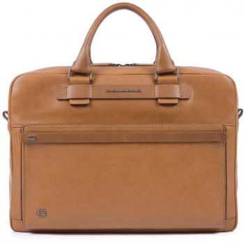 Piquadro Cube Schulrucksack, 38 cm, Braun