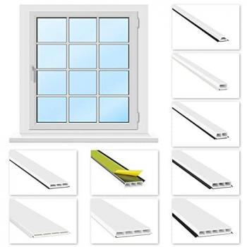 Pioli di vetro PVC bianco 1-2m 23x13mm profilato
