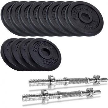 Mancuernas de 30kg con Barras de 42cm y Discos Antideslizantes