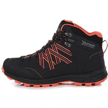 Regatta Women's Samaris II Waterproof Mid Walking Boots Black Neon Peach