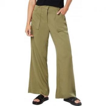 Topstitched Green/Wide Leg Dorothy Perkins Women’s Petite Pant – UK 12