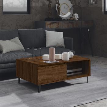 VidaXL Mesa de centro madera contrachapada 90x60x35 cm blanca