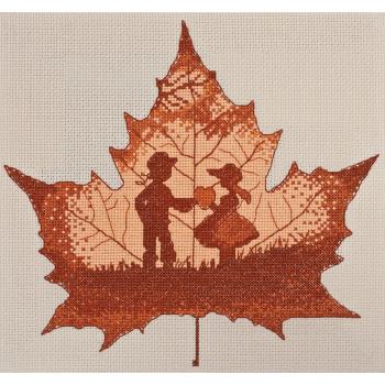Leaf Motif Cross Stitch Bundle – 220 × 240 mm (Abris Art)