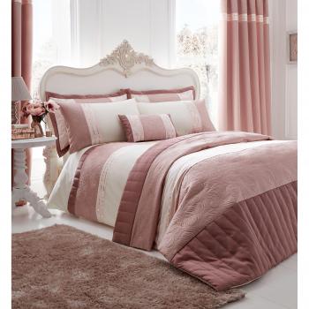 Catherine Lansfield Pink Luxe King Bedding Set