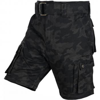 Bores Cargo Calzoncini Nero Camouflage 34