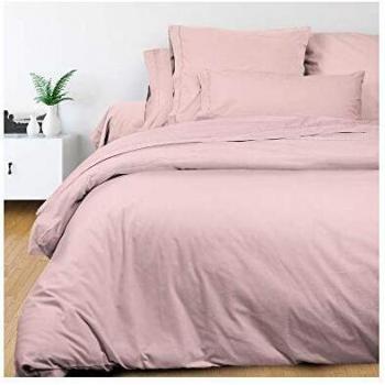 Pink Percale Cotton Duvet Cover by Camille
