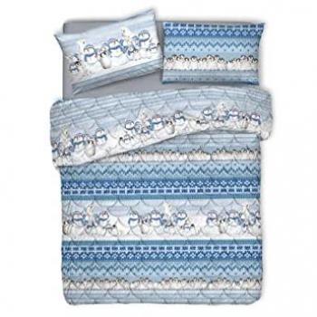 Trapunta Invernale Matrimoniale Blu Pensieri Delicati Disegno Inverno Polare