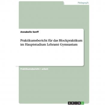 Praktikumsbericht für das Blockpraktikum im Hauptstudium Lehramt Gymnasium