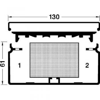Canale per Cavi Hager FB6013007035 2 m (2000×130×61 mm)