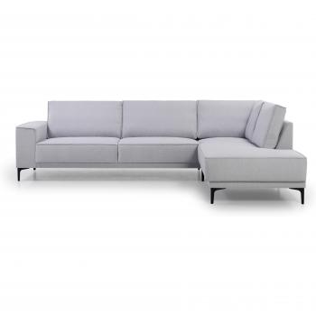 Places of Style Ecksofa Oland, inkl. Rückenkissen, grau