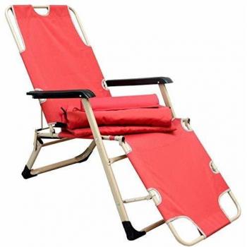 Amanka Sdraio Pieghevole 2in1 con Poggiatesta e Imbottitura Rimovibili