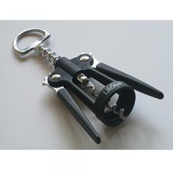 LifeStyle-Abridor de Vino Tinto portátil de Acero Inoxidable Tipo ala sacacorchos de Vino de Metal abridores de Botellas sacacorchos removedor de Corcho de Vino