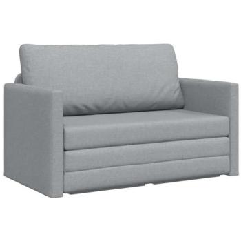 Light Grey 2‑Seater Sofa Bed (Folding) – VidaXL, 124×71×78 cm Fabric