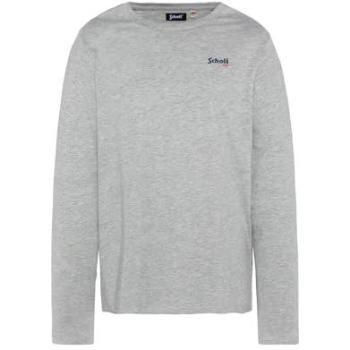 T-shirt « Longue Manche » SCHOTT homme, matière coton, finition grise, style droit