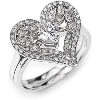 Anillo de plata AMEN AMORE con Zirconios