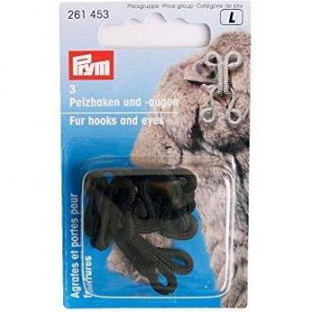 Prym Noir Porte‑Fourrures & Agrafes (3pcs) – Mondial Tissus