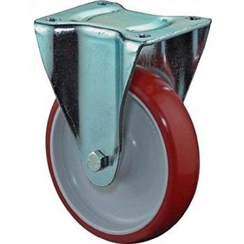 Ruota fissa 150mm pu colata 200kg piastra L135xB110mm