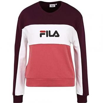 Maglione Blocked Blocks Amina da donna di Fila in rosa, bianco e viola con maniche a contrasto per lo stile comodo e casual