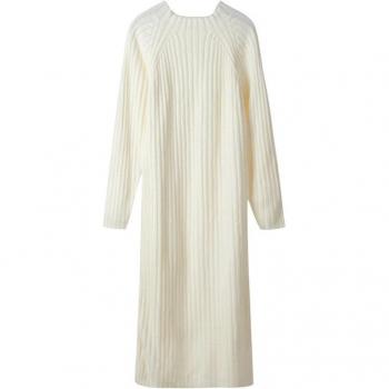 Mujer Casual Mw016: Vestido Recto con Detalle de Punto