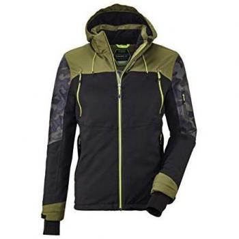 Killtec Männer Combloux MN Winterjacke B Performance‑Jacke mit ausziehbarer Kapuze und Schneefang – Schwarz, XXL