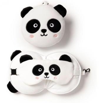 Reisekissen Panda mit Augenmaske für entspanntes Reisen