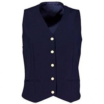 Women’s Navy Gilt‑Button Work Waistcoat by Alexandra