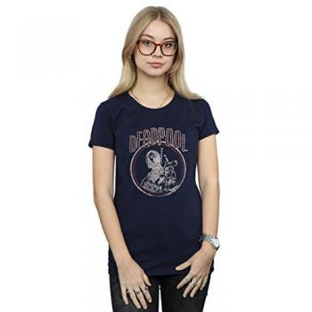 Marvel Deadpool Circle Graphic Tee – Navy