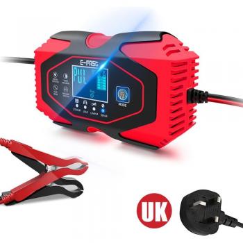 Motorcycle Battery Charger with LCD Screen