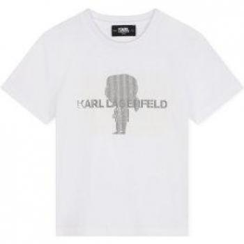 Camiseta de Algodón Karl Lagerfeld Kids Manga Corta