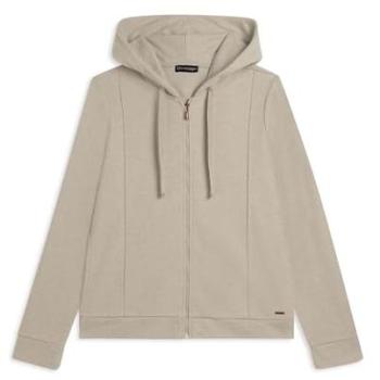 Felpa Freddy Streetwear donna con cappuccio zip effetto tricot