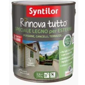 Syntilor Rinnova Tutto – Vernice per Legno Esterno, Colore Verde, Opaca, 2.5L