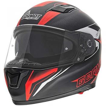 GM 330 Casque Noir‑Rouge Décor, Tailles : M