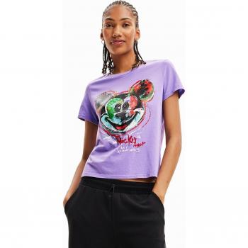 Mickey Mouse Estilo Desigual – Camiseta Mujer